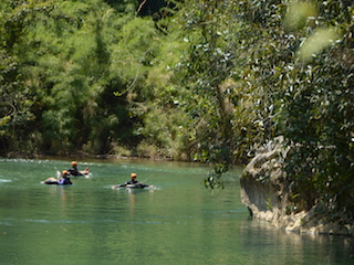 Cave Tubing in Belize.