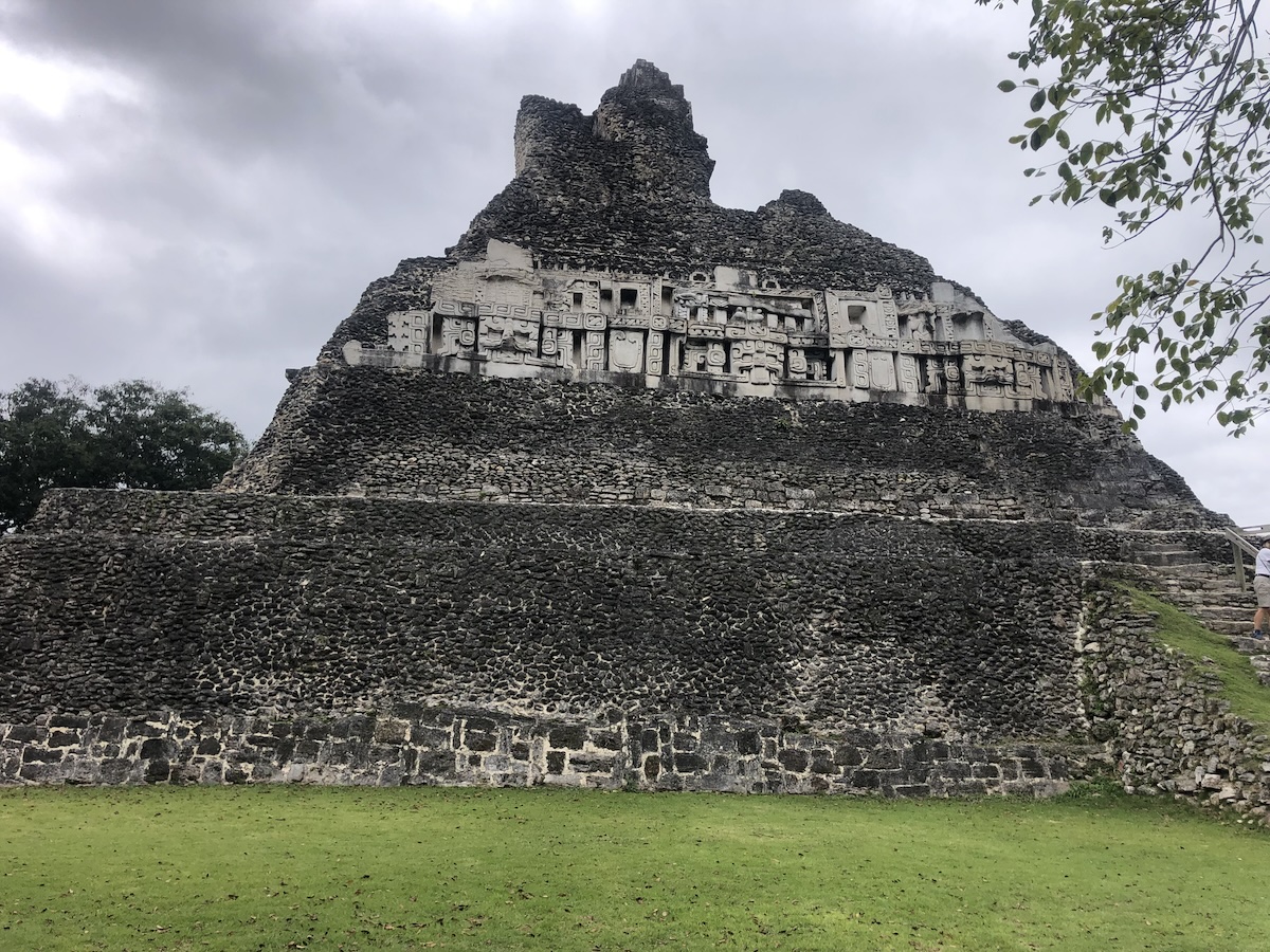 Xunantunich plaza A view from El Castillo at Xunantunich